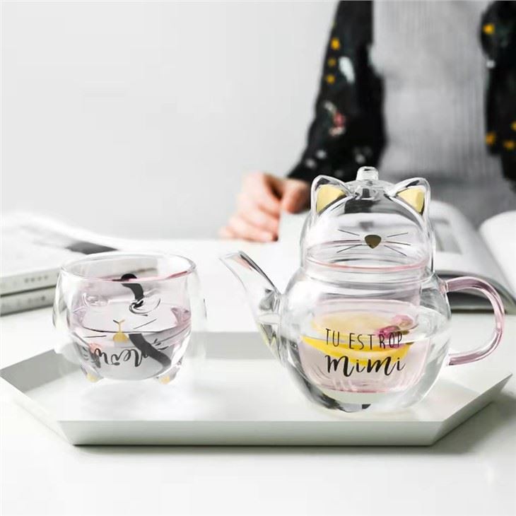 Cat Glass Pot