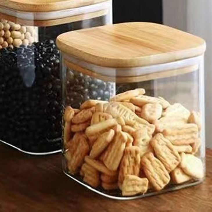 Square High Borosilicate Glass Sealed Storage Bottle